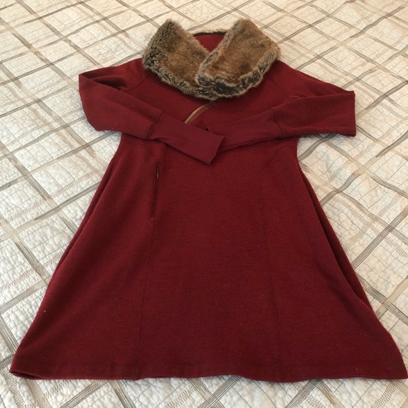 Athleta Dresses & Skirts - Athleta | Collared Wine Sweater Dress, Size L